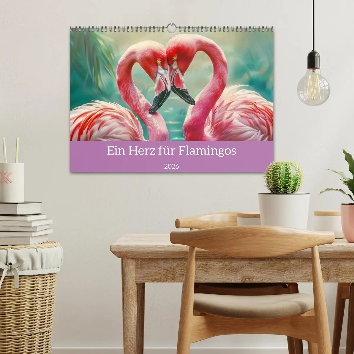 Bild: 9783457404294 | Ein Herz für Flamingos (Wandkalender 2026 DIN A3 quer), CALVENDO...