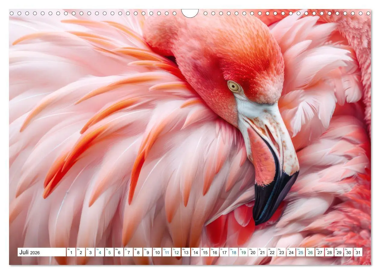 Bild: 9783457404294 | Ein Herz für Flamingos (Wandkalender 2026 DIN A3 quer), CALVENDO...