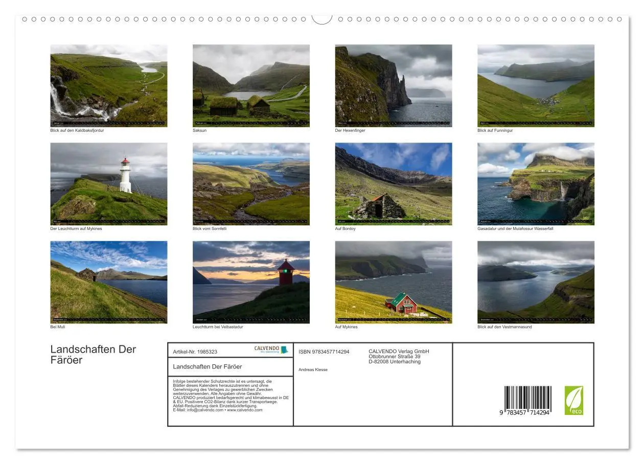 Bild: 9783457714294 | Landschaften Der Färöer (hochwertiger Premium Wandkalender 2026 DIN...