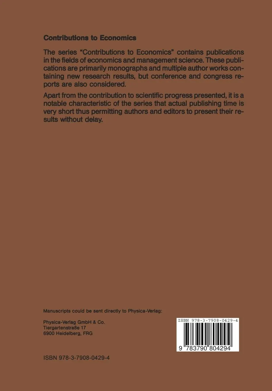 Rückseite: 9783790804294 | Prices and Production | Elements of a System-Theoretic Perspective | x