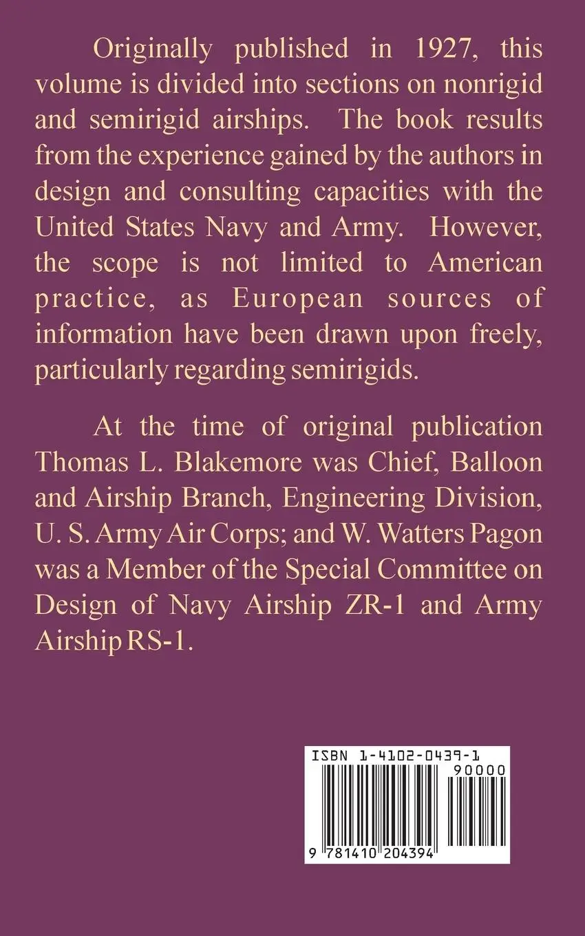 Rückseite: 9781410204394 | Pressure Airships | Thomas L. Blakemore (u. a.) | Taschenbuch | 2003