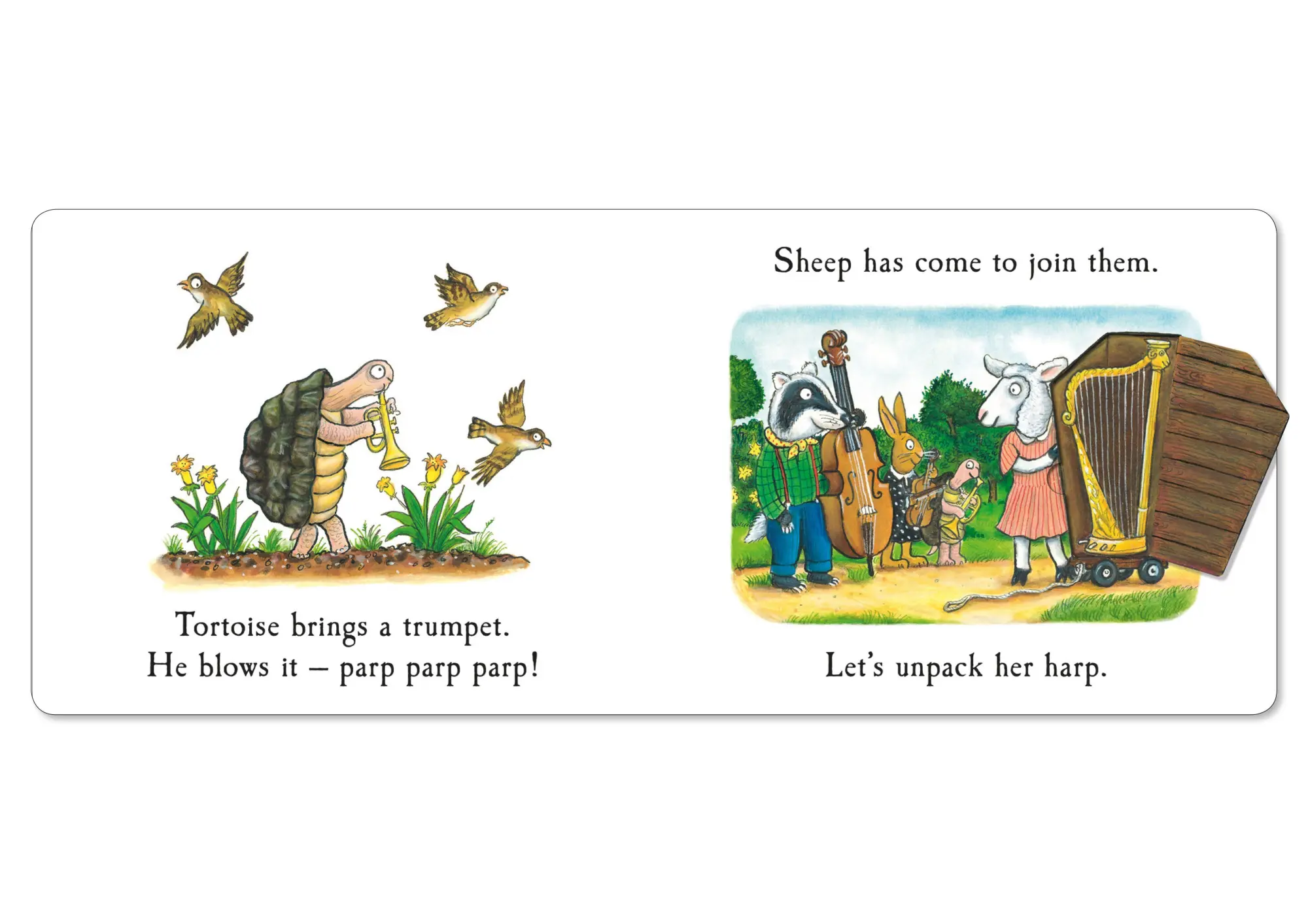 Bild: 9781529034394 | Badger's Band | A Lift-the-flap Story | Julia Donaldson | Buch | 12 S.
