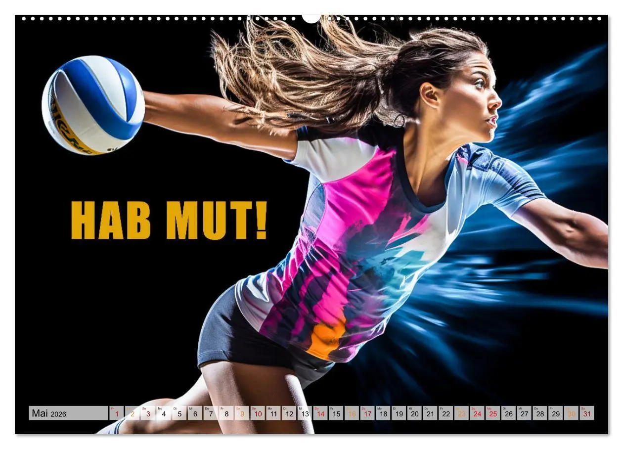 Bild: 9783457494394 | Volleyball und Motivation (hochwertiger Premium Wandkalender 2026...