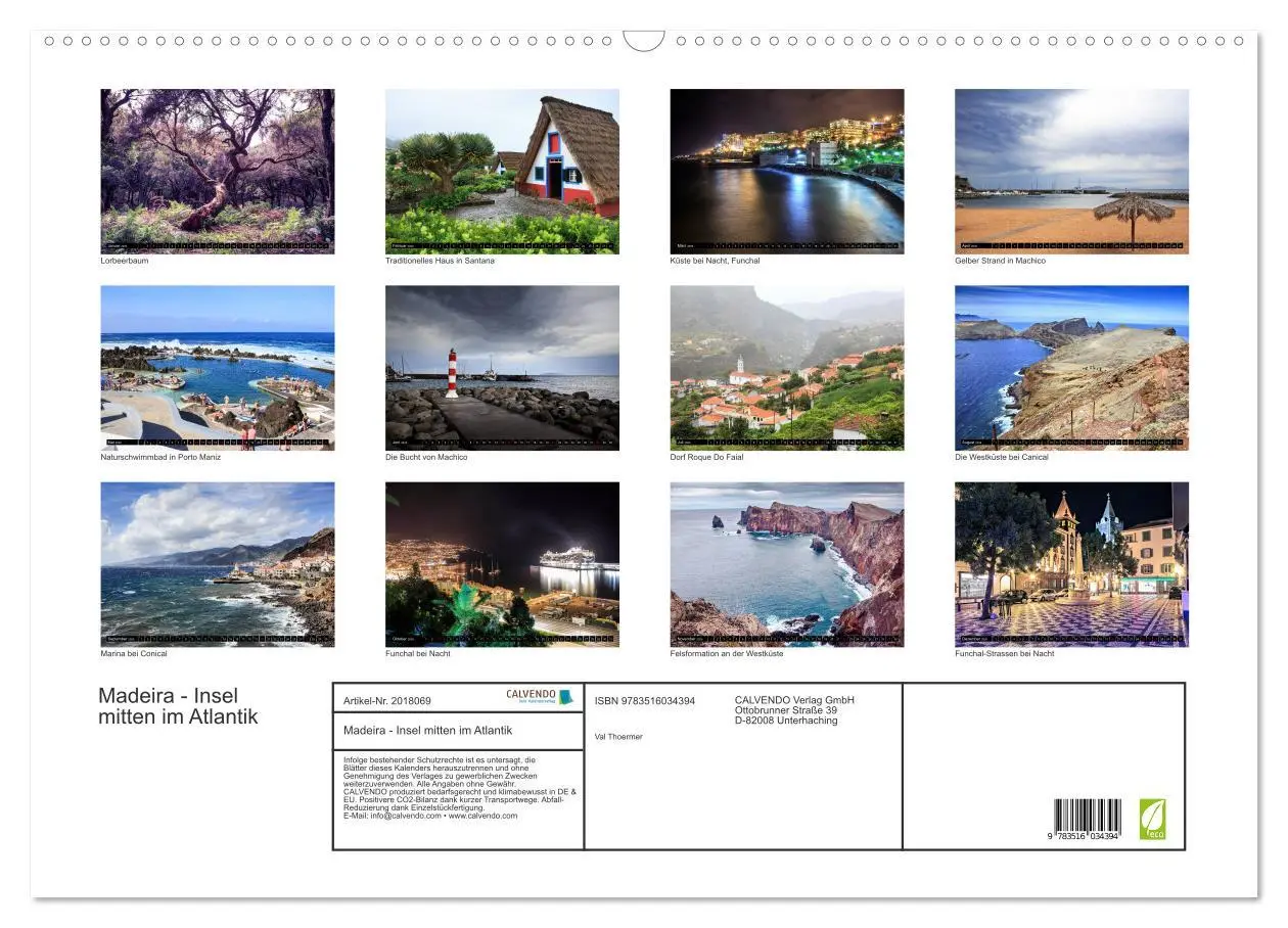 Bild: 9783516034394 | Madeira - Insel mitten im Atlantik (Wandkalender 2026 DIN A2 quer),...