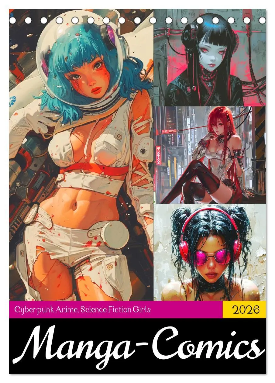 Cover: 9783516274394 | Manga-Comics. Cyberpunk Anime. Science Fiction Girls (Tischkalender...