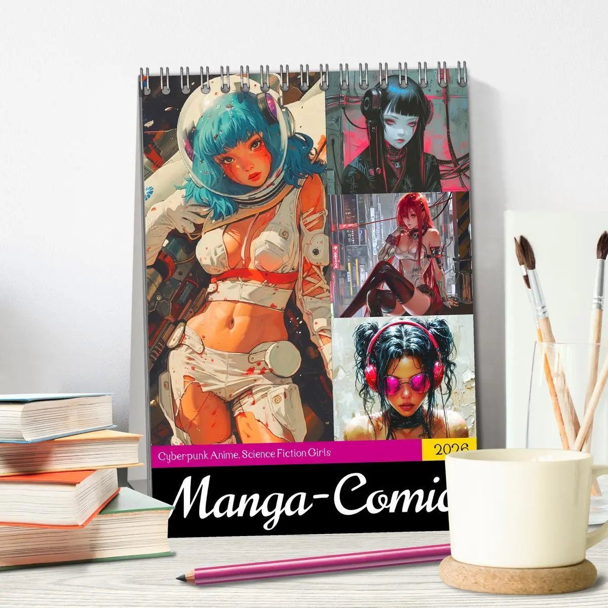 Bild: 9783516274394 | Manga-Comics. Cyberpunk Anime. Science Fiction Girls (Tischkalender...