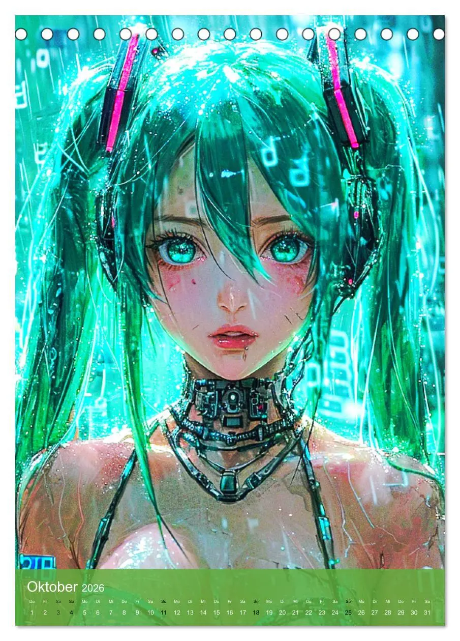 Bild: 9783516274394 | Manga-Comics. Cyberpunk Anime. Science Fiction Girls (Tischkalender...