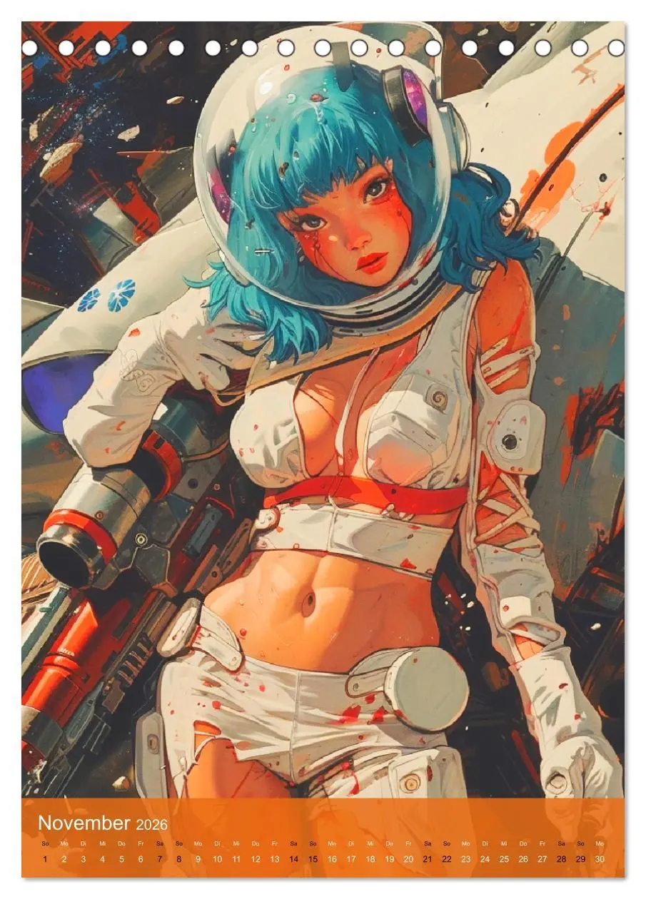 Bild: 9783516274394 | Manga-Comics. Cyberpunk Anime. Science Fiction Girls (Tischkalender...