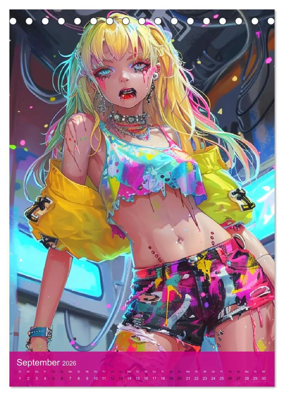 Bild: 9783516274394 | Manga-Comics. Cyberpunk Anime. Science Fiction Girls (Tischkalender...