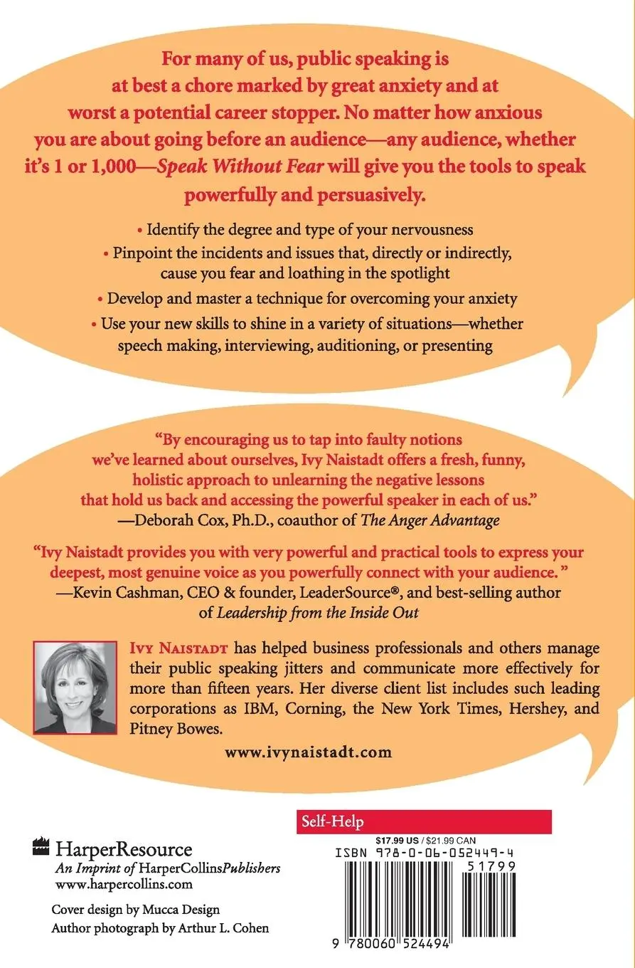 Rückseite: 9780060524494 | Speak Without Fear | Ivy Naistadt | Taschenbuch | Englisch | 2005