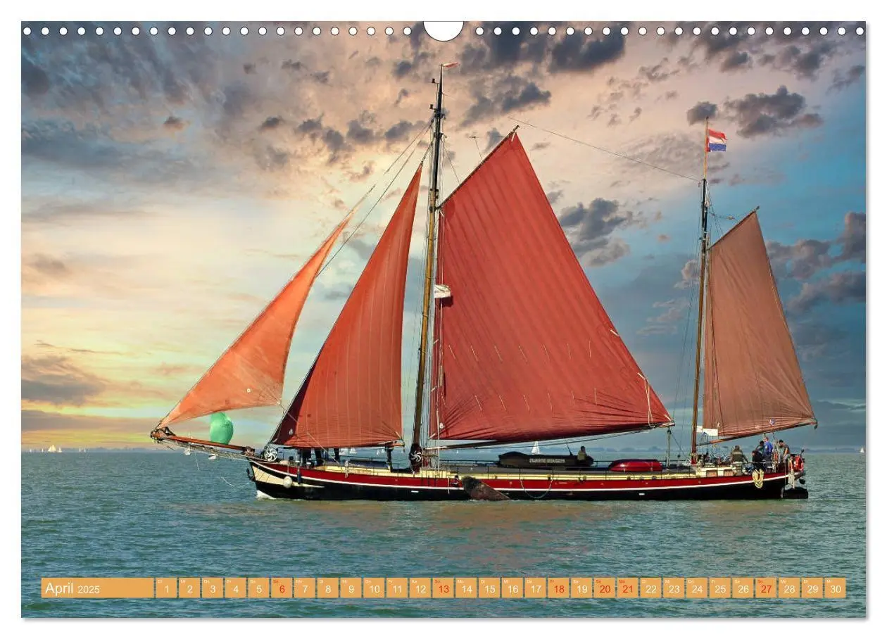 Bild: 9783435154494 | Segeln im Sonnenuntergang (Wandkalender 2025 DIN A3 quer), CALVENDO...