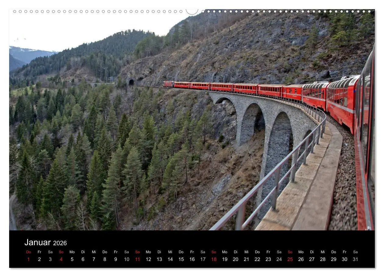 Bild: 9783516024494 | Schweizer Eisenbahn (hochwertiger Premium Wandkalender 2026 DIN A2...