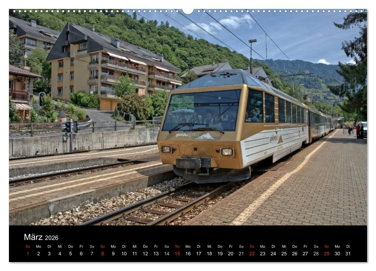 Bild: 9783516024494 | Schweizer Eisenbahn (hochwertiger Premium Wandkalender 2026 DIN A2...
