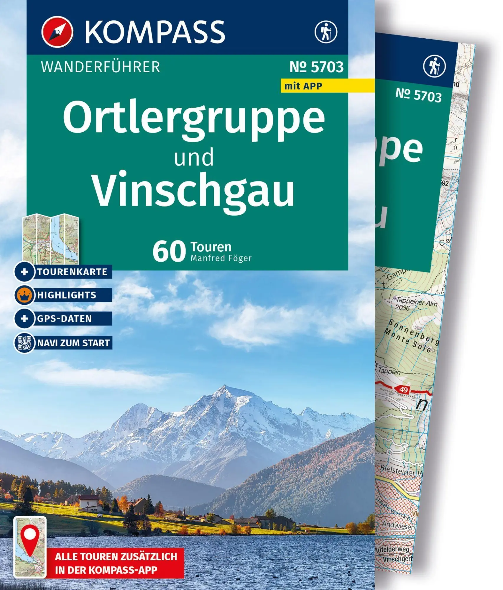 Cover: 9783991544494 | KOMPASS Wanderführer Ortlergruppe und Vinschgau, 60 Touren mit...