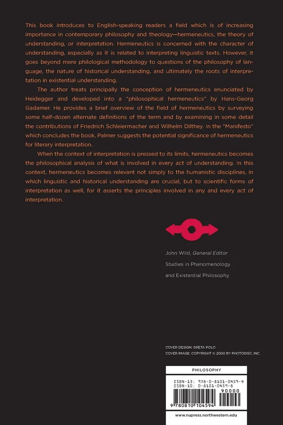 Rückseite: 9780810104594 | Hermeneutics | Richard E Palmer | Taschenbuch | Englisch