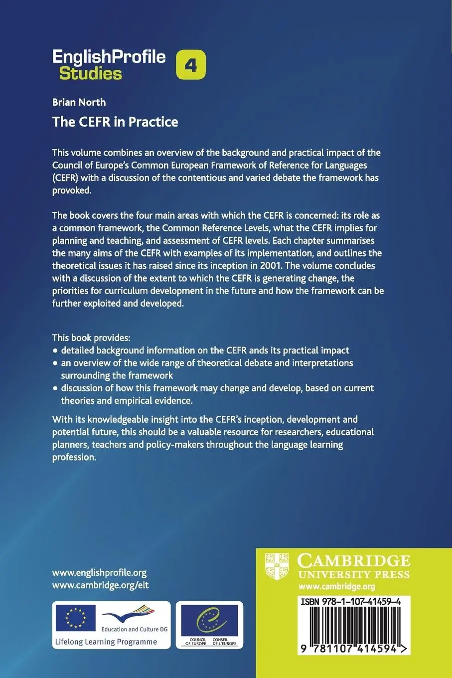 Rückseite: 9781107414594 | The CEFR in Practice | Brian North (u. a.) | Taschenbuch | Englisch
