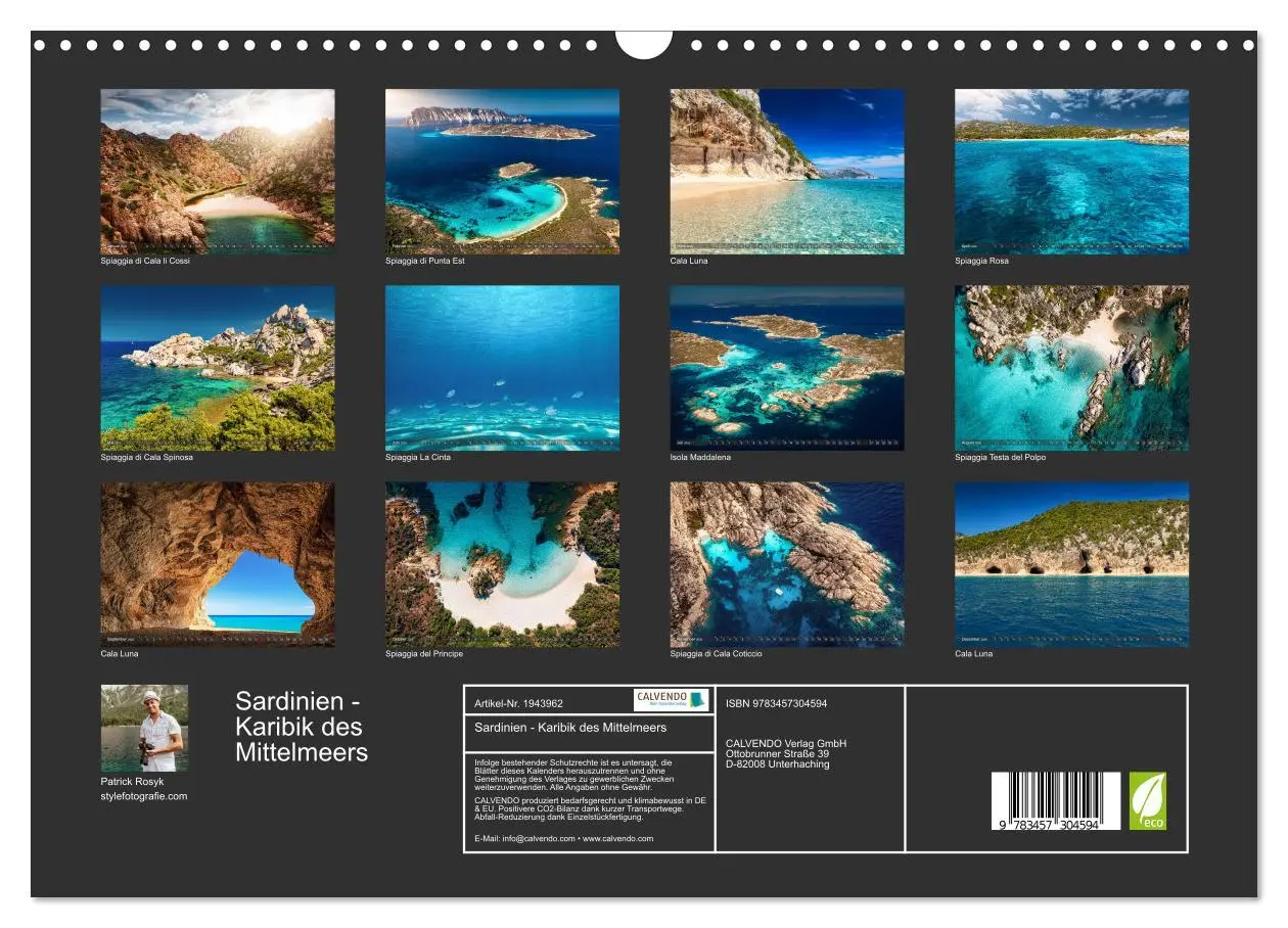 Bild: 9783457304594 | Sardinien - Karibik des Mittelmeers (Wandkalender 2026 DIN A3...
