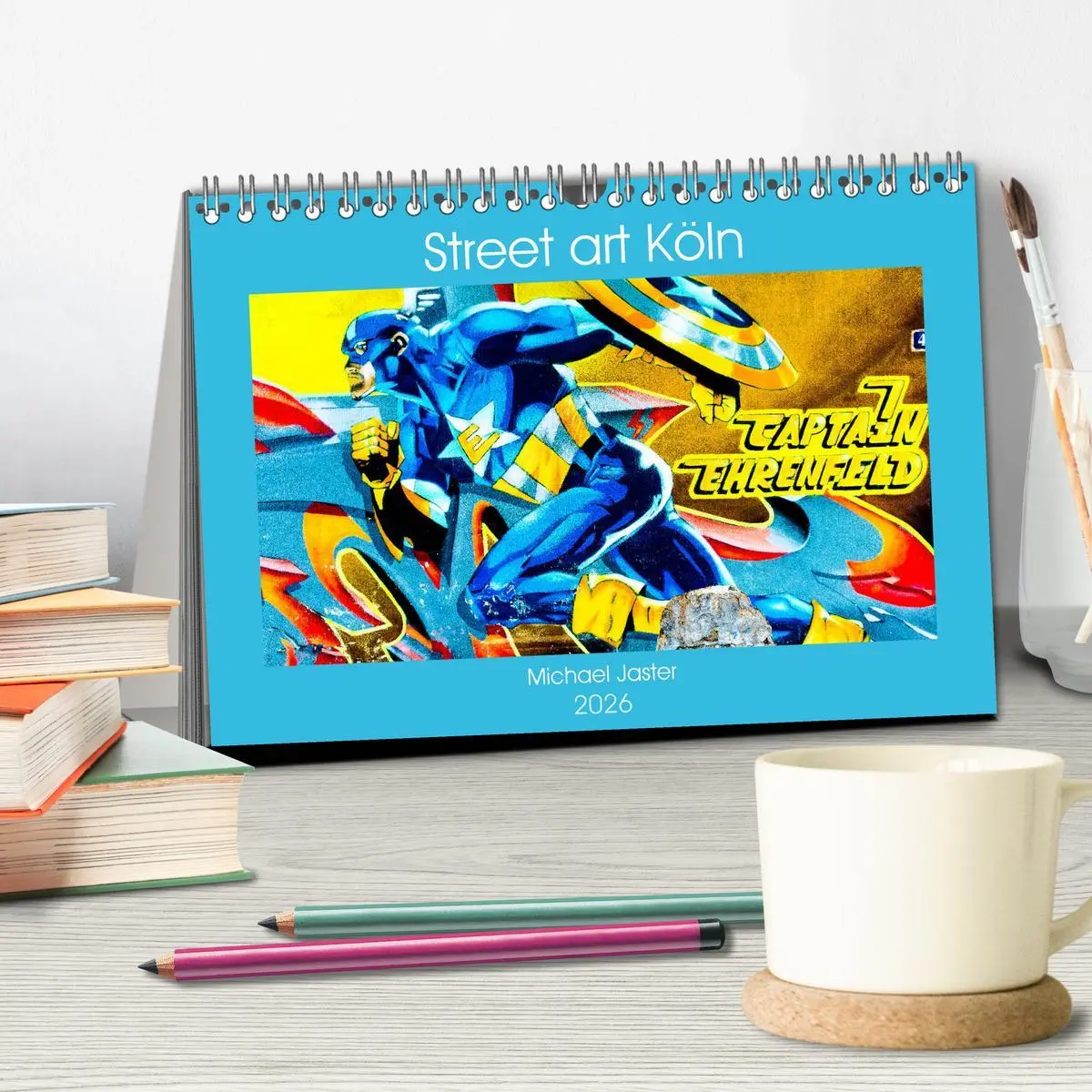 Bild: 9783457784594 | Street art Köln Michael Jaster (Tischkalender 2026 DIN A5 quer),...