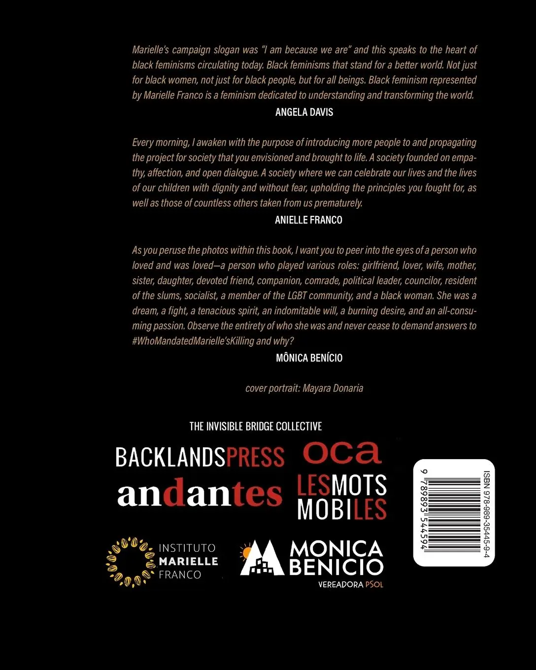 Rückseite: 9789893544594 | The Book of Marielle Franco - A Photobiography | Marielle Franco