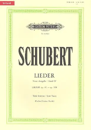 Cover: 9790014064594 | Lieder 4 - Neue Ausgabe, op. 81 bis op. 108, tiefe Stimme | Schubert