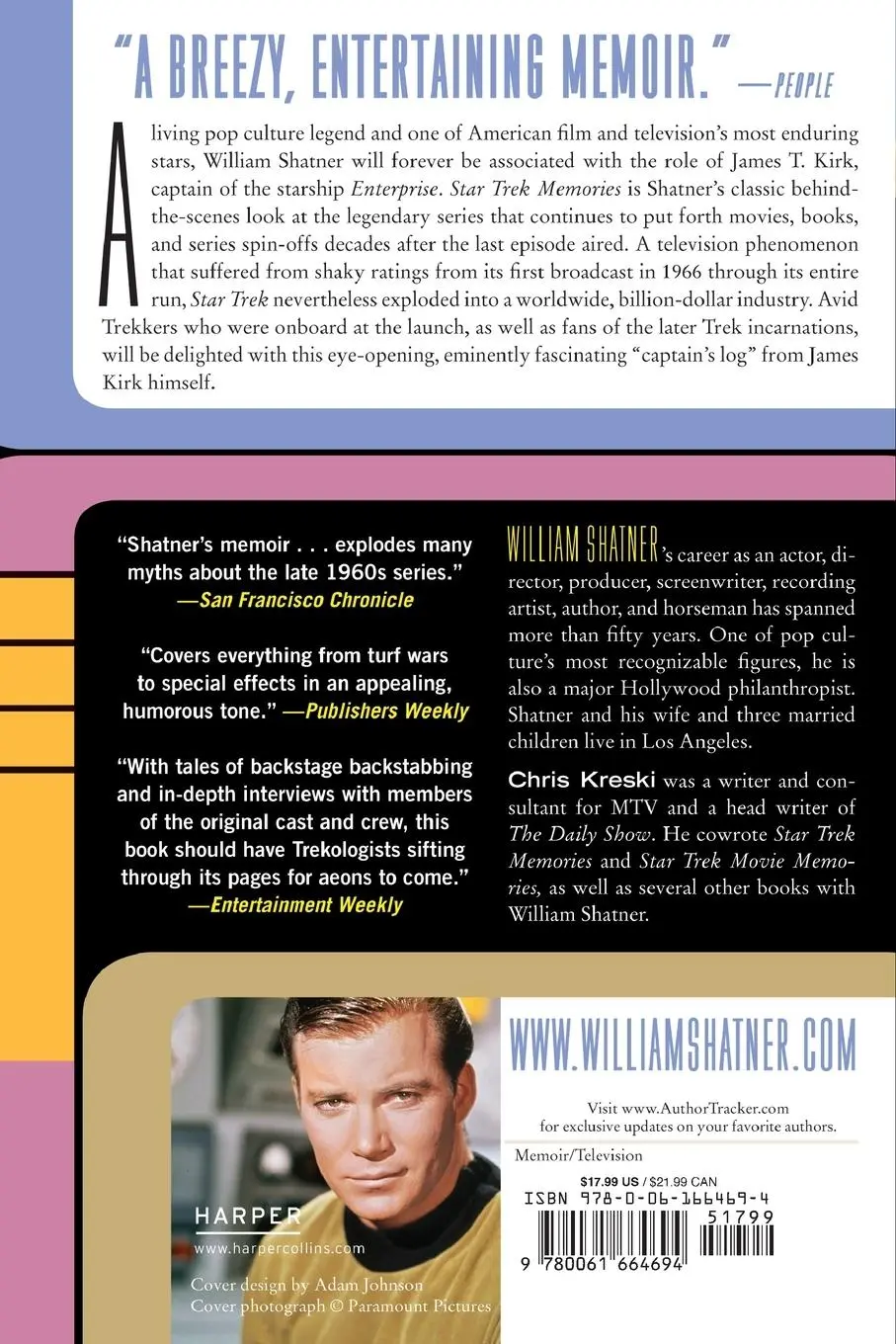 Rückseite: 9780061664694 | Star Trek Memories | William Shatner (u. a.) | Taschenbuch | Englisch