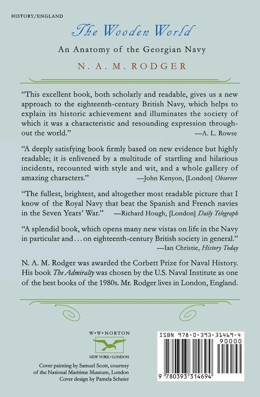 Rückseite: 9780393314694 | The Wooden World | An Anatomy of the Georgian Navy | N. A. M. Rodger
