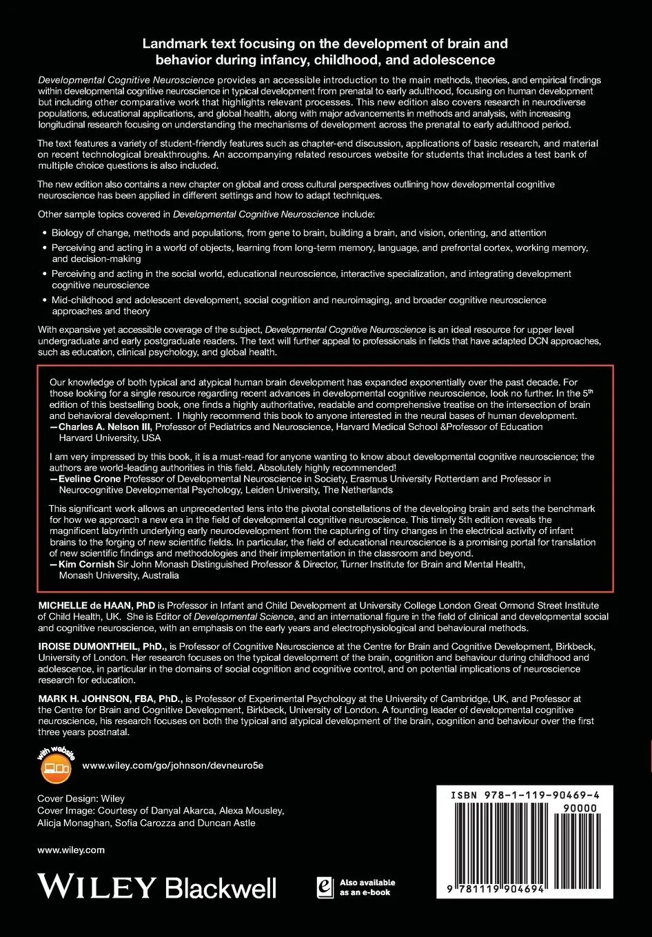 Rückseite: 9781119904694 | Developmental Cognitive Neuroscience | An Introduction | Taschenbuch