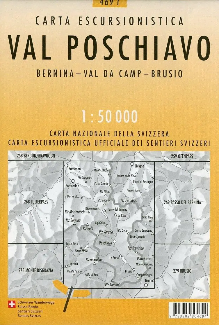 Bild: 9783302304694 | Swisstopo 1 : 50 000 Val Poschiavo | (Land-)Karte | Deutsch | 2025