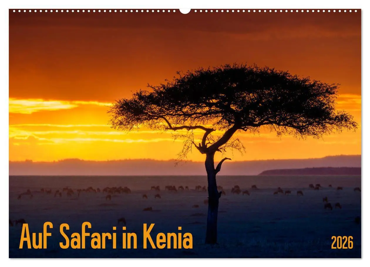Cover: 9783457844694 | Auf Safari in Kenia 2026 (Wandkalender 2026 DIN A2 quer), CALVENDO...