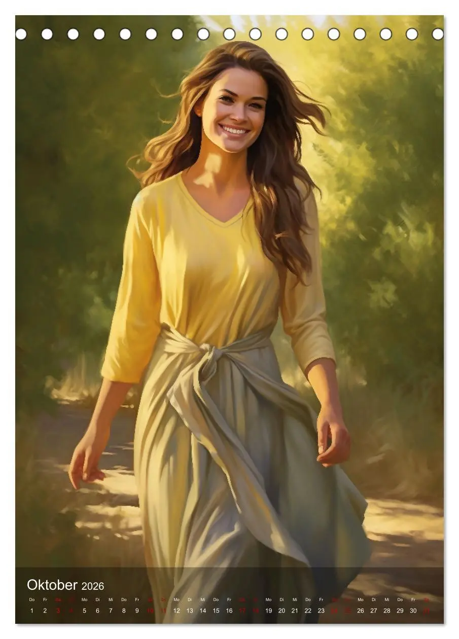 Bild: 9783516314694 | Elegant mit langem Haar (Tischkalender 2026 DIN A5 hoch), CALVENDO...