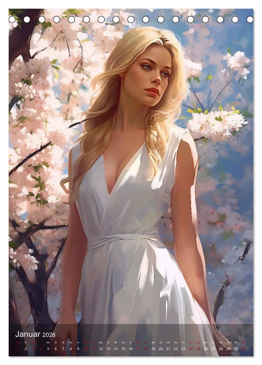 Bild: 9783516314694 | Elegant mit langem Haar (Tischkalender 2026 DIN A5 hoch), CALVENDO...