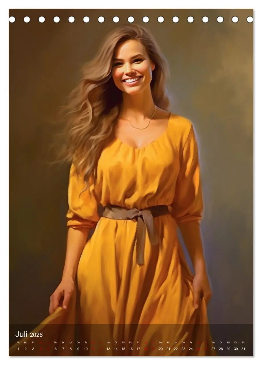 Bild: 9783516314694 | Elegant mit langem Haar (Tischkalender 2026 DIN A5 hoch), CALVENDO...
