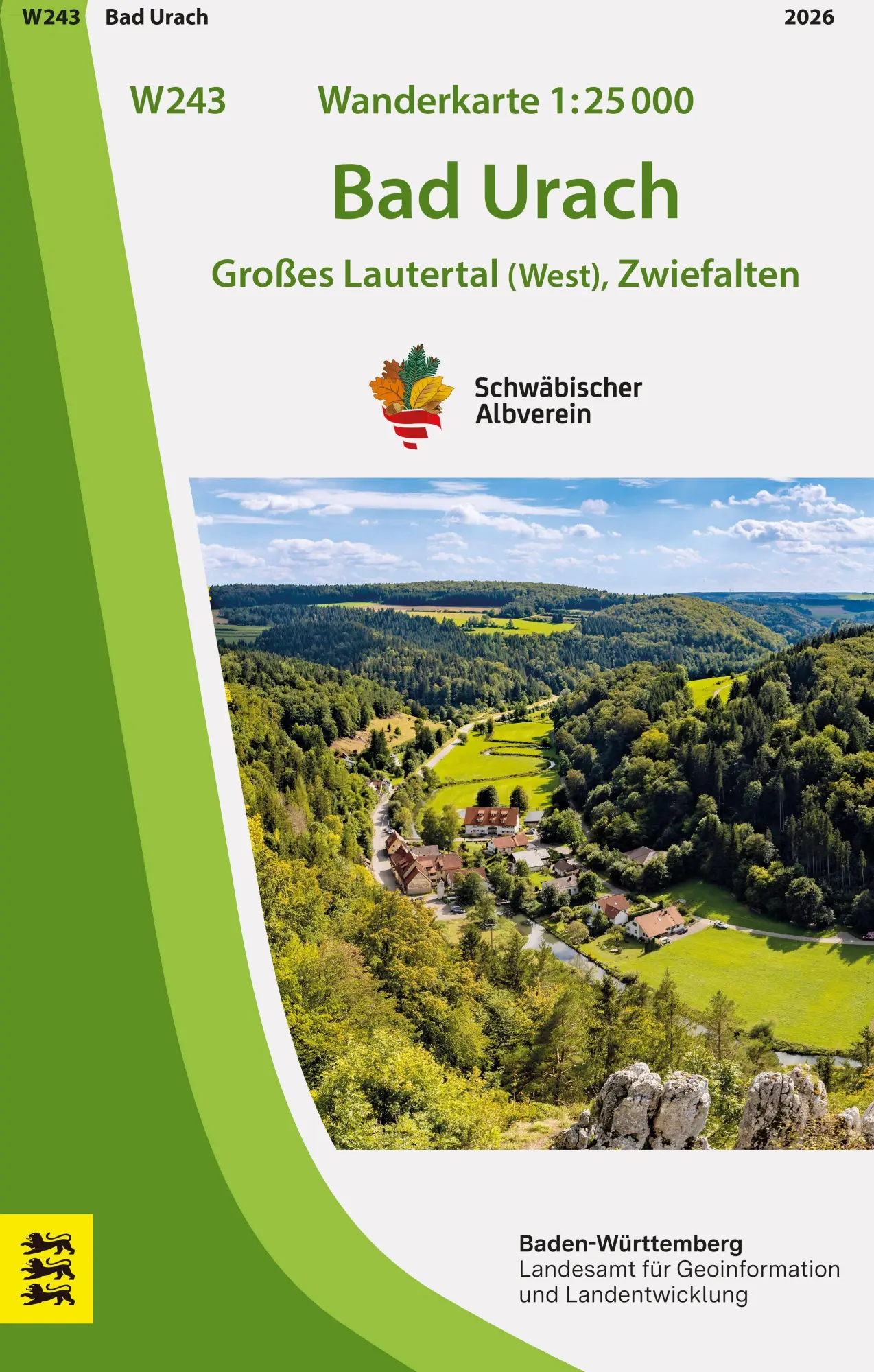 Cover: 9783863984694 | W243 Wanderkarte 1:25 000 Bad Urach | Lgl-Bw | (Land-)Karte | 2 S.