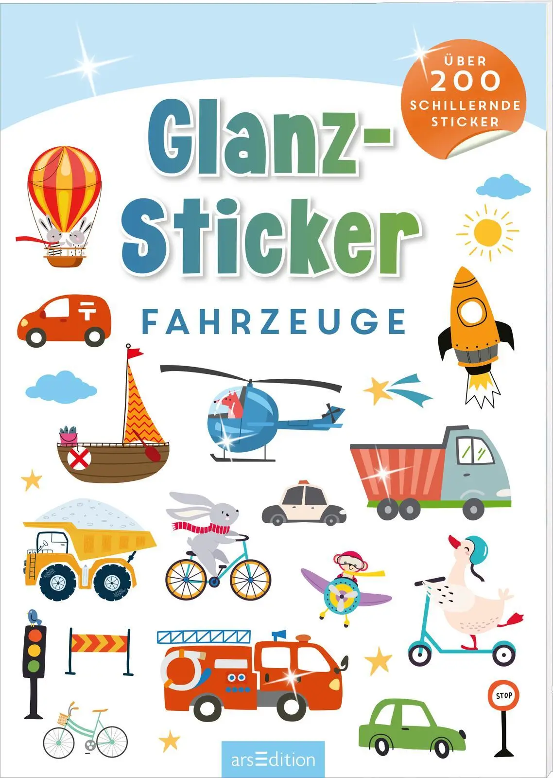 Cover: 4014489134794 | Glanz-Sticker Fahrzeuge | Über 200 schillernde Sticker | 16 S. | 2025