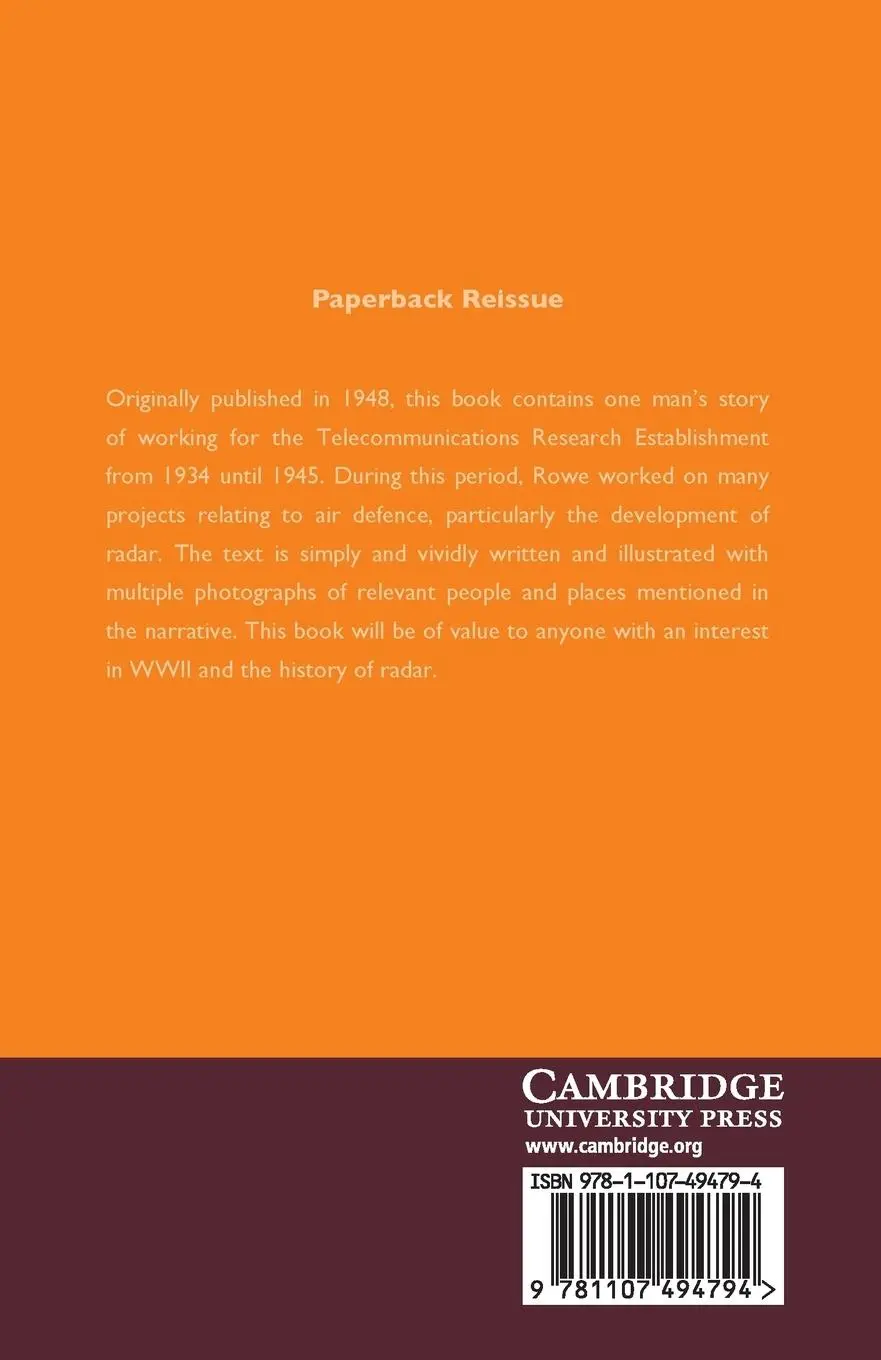 Rückseite: 9781107494794 | One Story of Radar | A. P. Rowe | Taschenbuch | Englisch | 2014