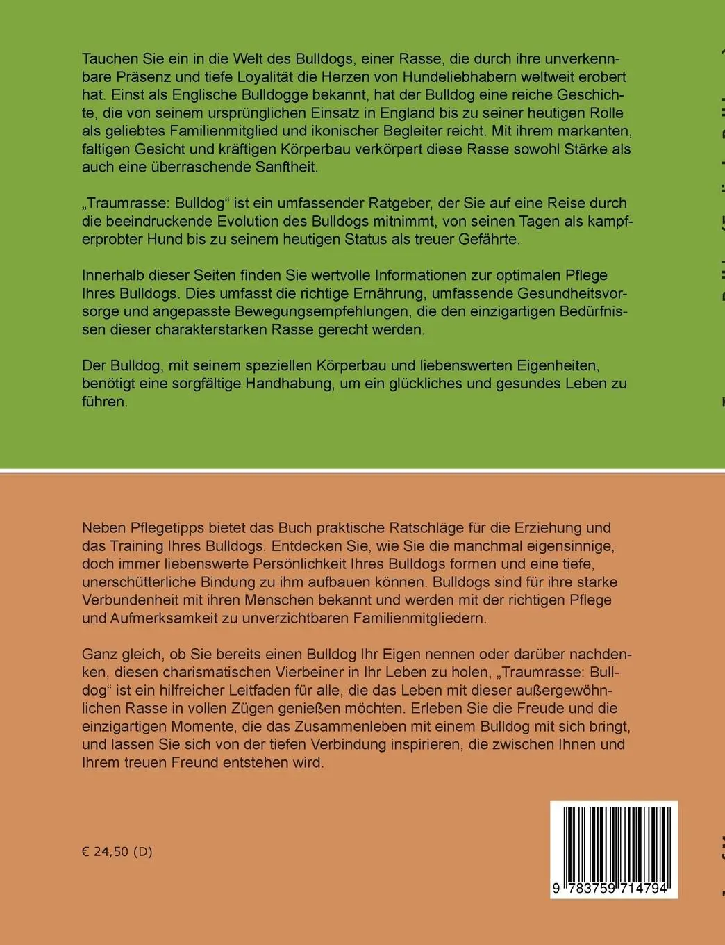 Rückseite: 9783759714794 | Traumrasse Bulldog | Englische Bulldogge | Josef Meyer | Taschenbuch