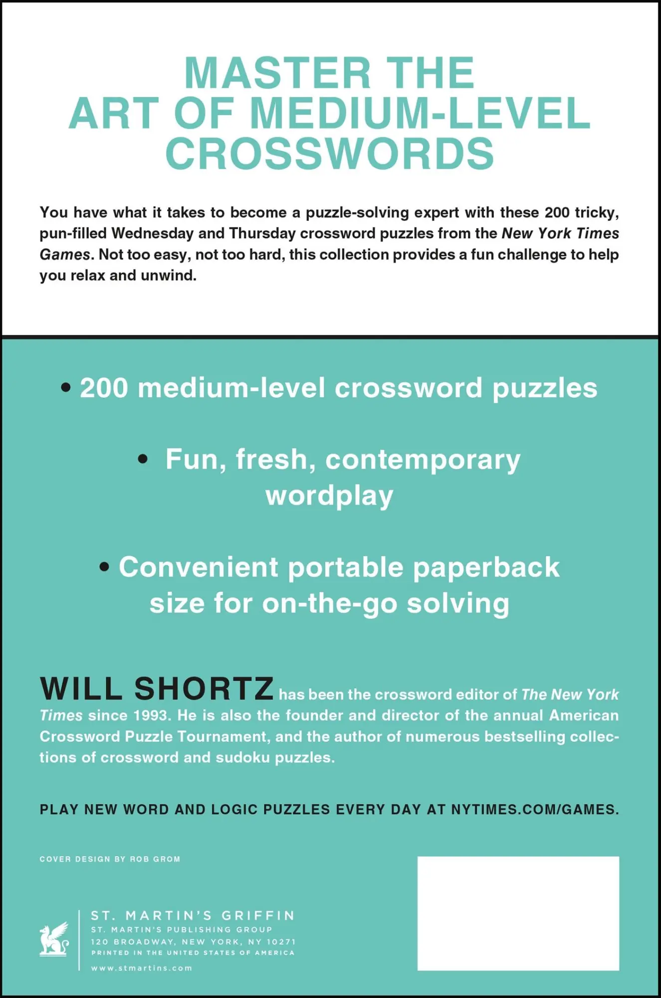Rückseite: 9781250324894 | New York Times Games Strictly Medium Crossword Puzzles Volume 2 | Buch