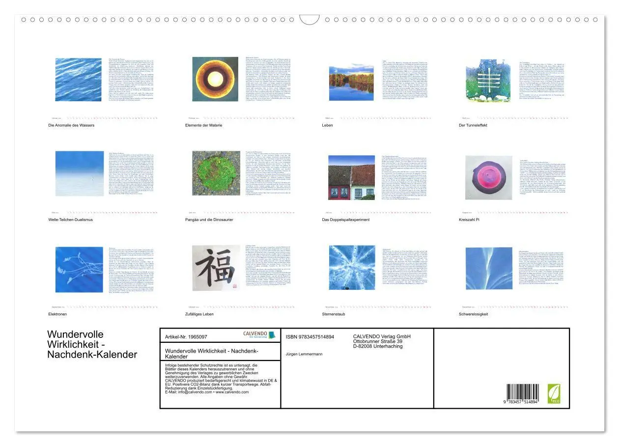Bild: 9783457514894 | Wundervolle Wirklichkeit - Nachdenk-Kalender (Wandkalender 2026 DIN...
