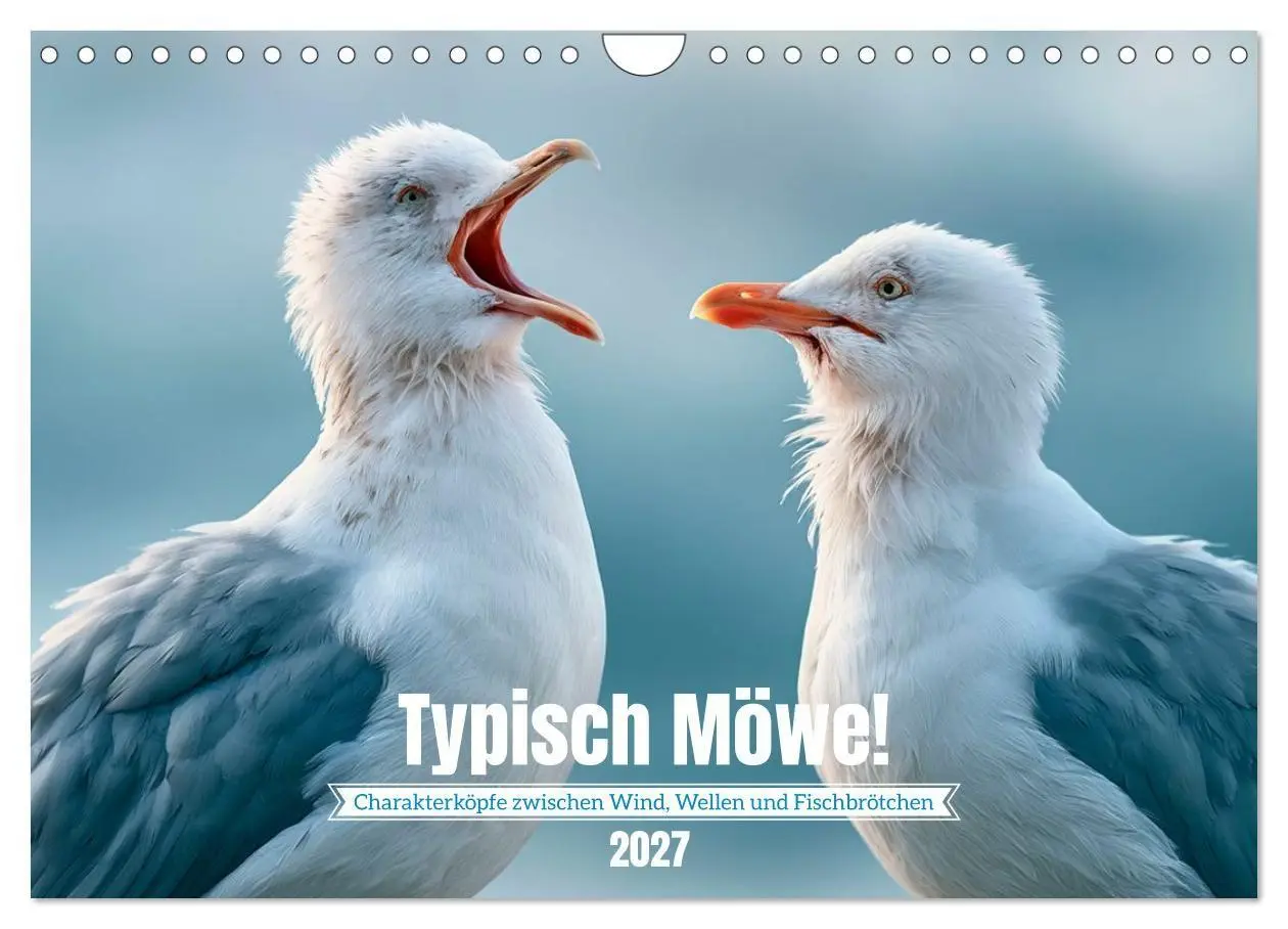 Cover: 9783594374894 | Typisch Möwe! (Wandkalender 2027 DIN A4 quer), CALVENDO Monatskalender
