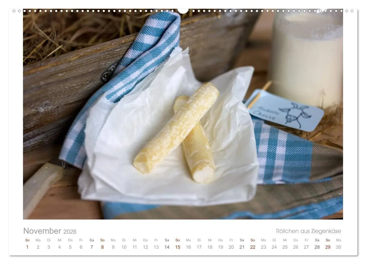 Bild: 9783516074994 | Der Käsekalender Edel und lecker (Wandkalender 2026 DIN A2 quer),...