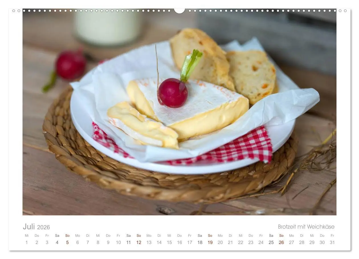 Bild: 9783516074994 | Der Käsekalender Edel und lecker (Wandkalender 2026 DIN A2 quer),...