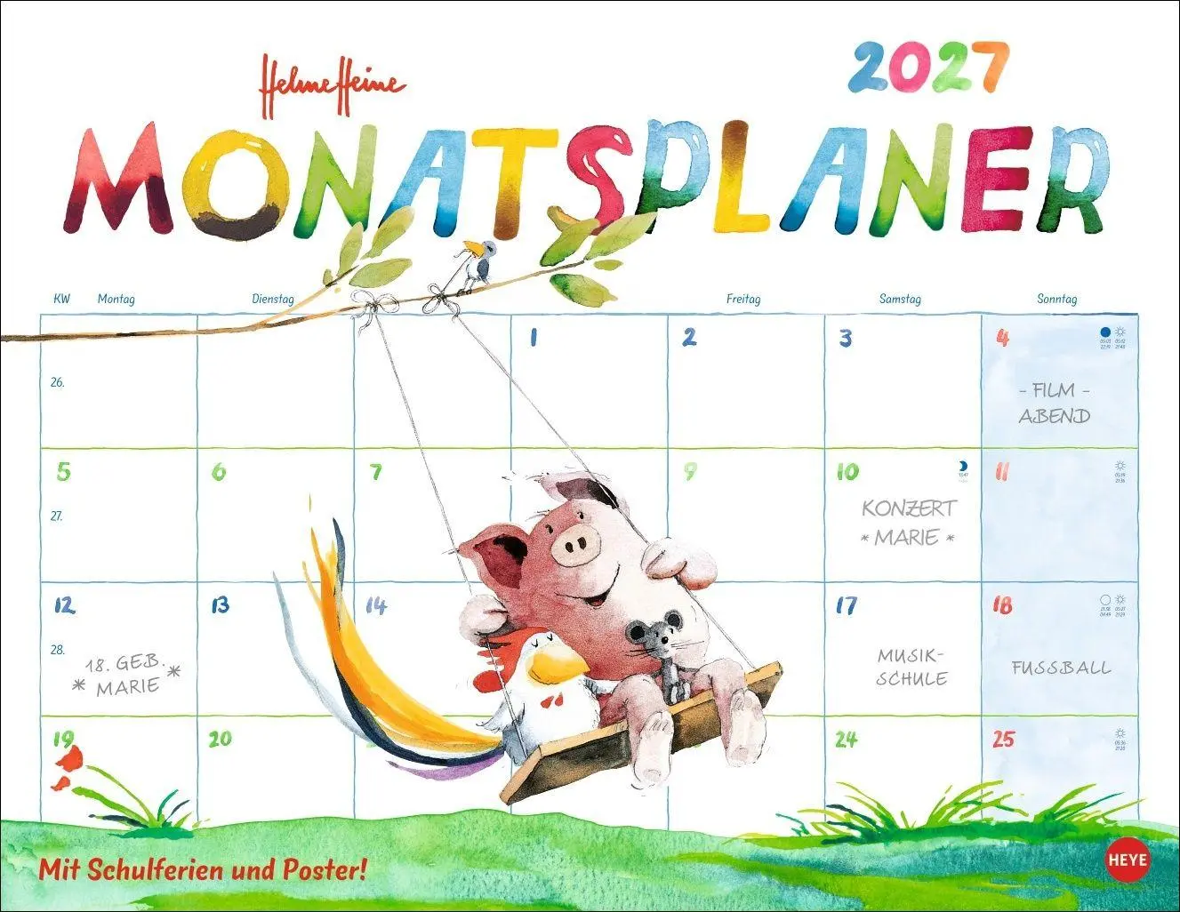 Cover: 9783756414994 | Helme Heine: Monatsplaner 2027 | Helme Heine | Kalender | 15 S. | 2027