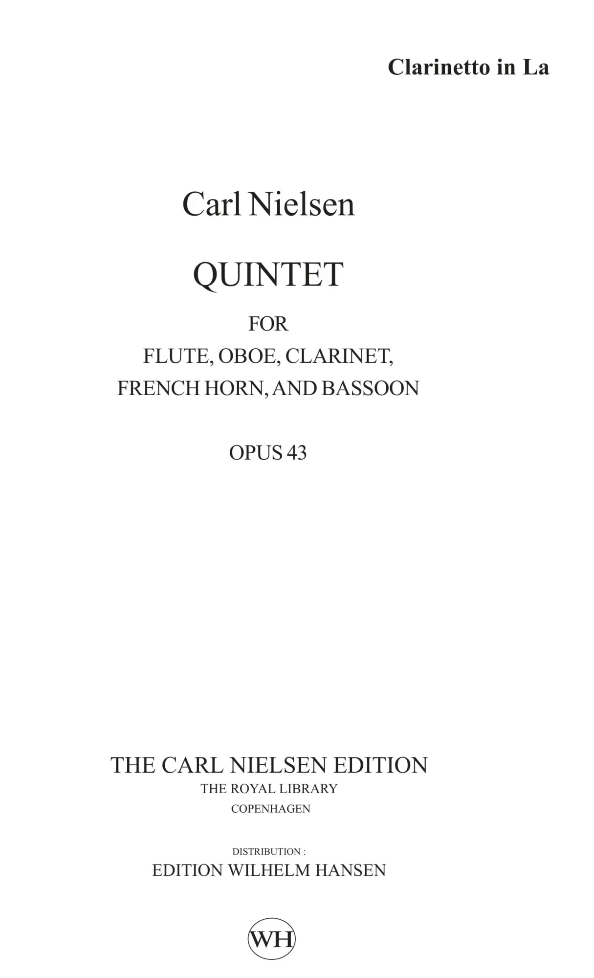 Carl Nielsen: Wind Quintet Op. 43
