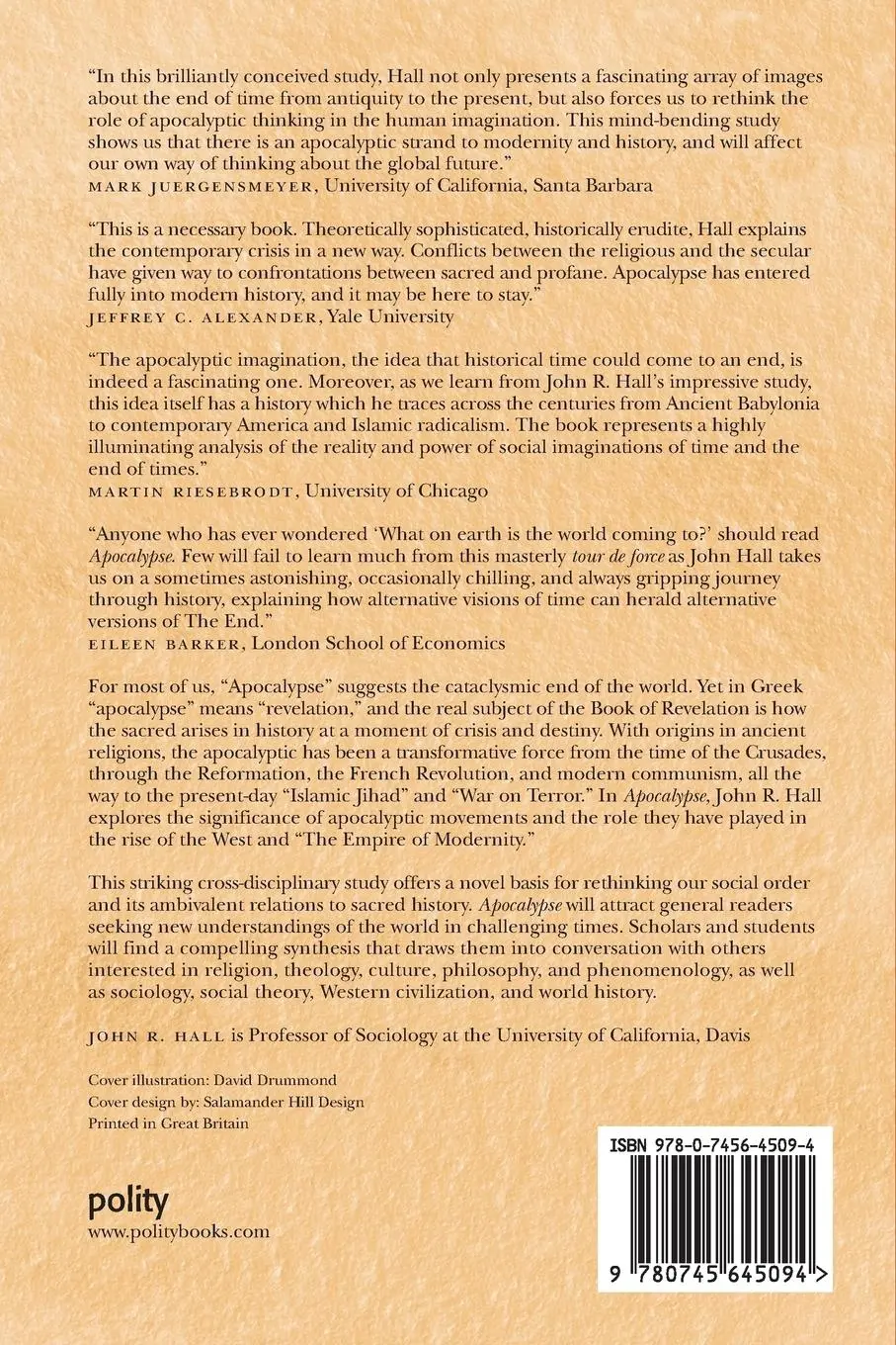 Rückseite: 9780745645094 | Apocalypse | From Antiquity to the Empire of Modernity | John R Hall