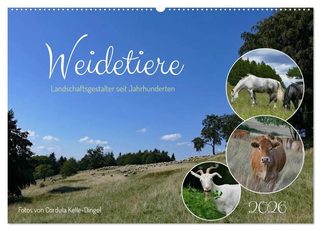 Cover: 9783516725094 | Weidetiere - Landschaftsgestalter seit Jahrhunderten (Wandkalender...