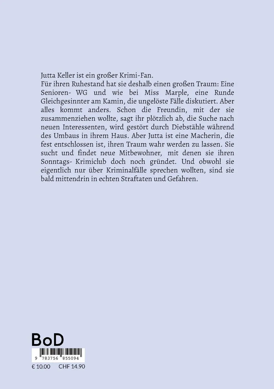 Rückseite: 9783756855094 | Der Sonntags-Krimiclub | Elfi Sinn | Taschenbuch | 180 S. | Deutsch
