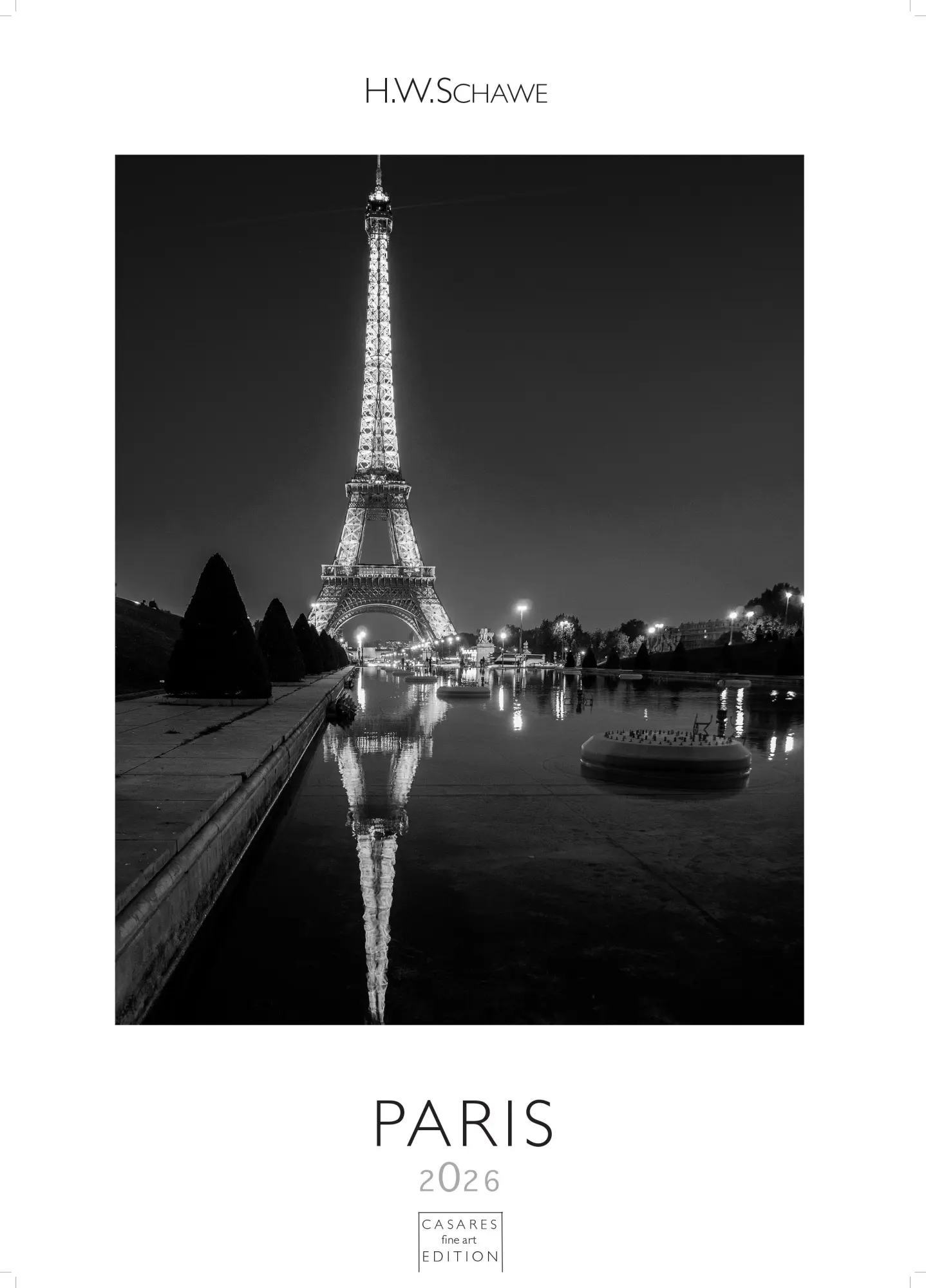 Cover: 9781835245194 | Paris Kalender schwarz-weiss 2026 59x42cm Grosses Format -...