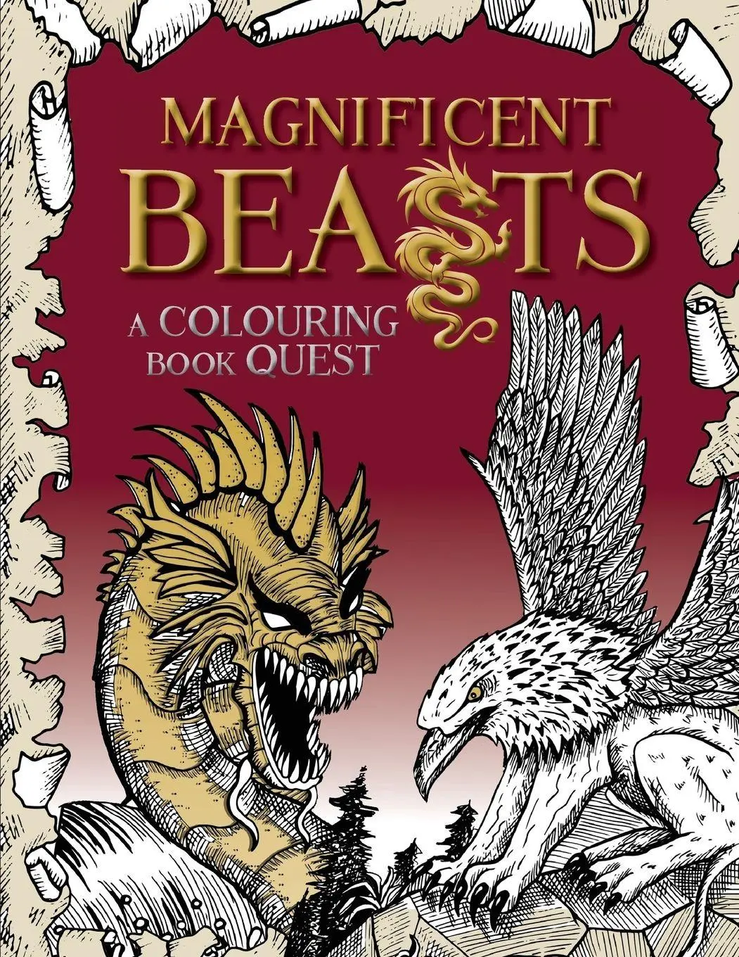 Cover: 9781912155194 | Magnificent Beasts | A Colouring Book Quest | Christina Rose | Buch