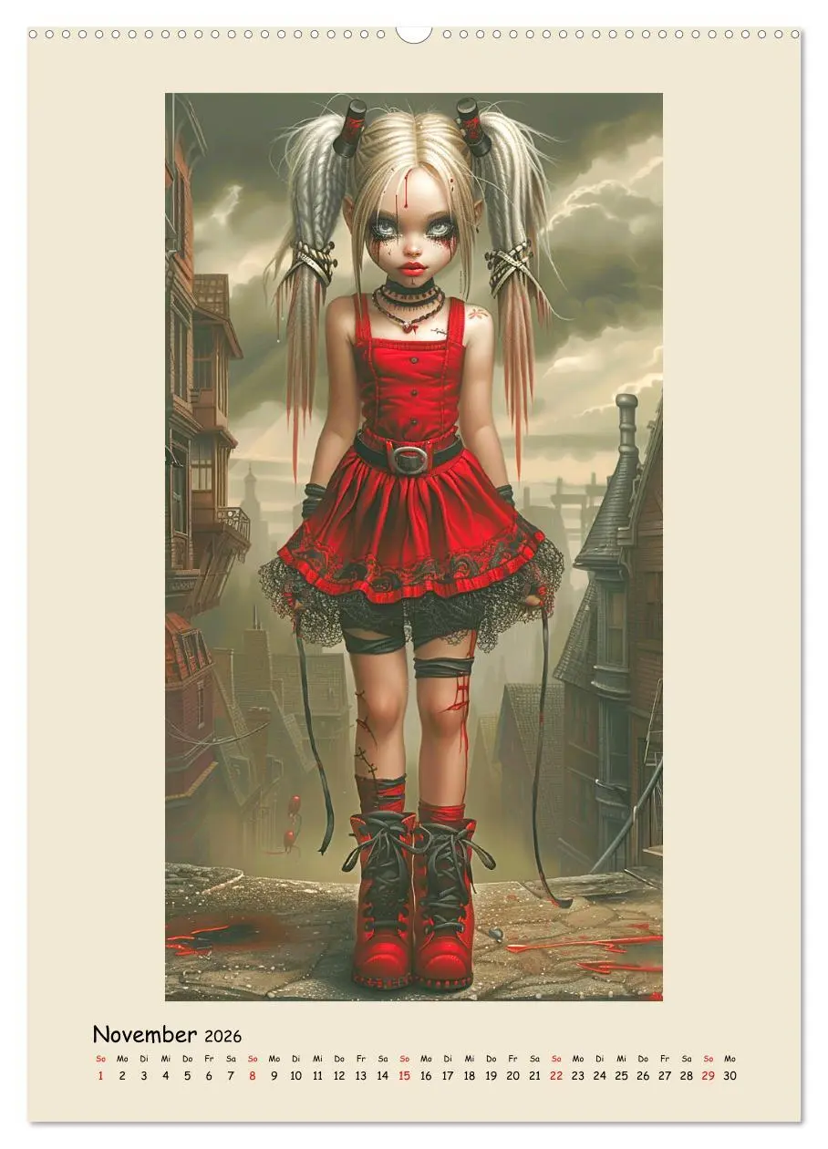 Bild: 9783516265194 | Gothic-Girls. Bizzare Comic-Art (hochwertiger Premium Wandkalender...