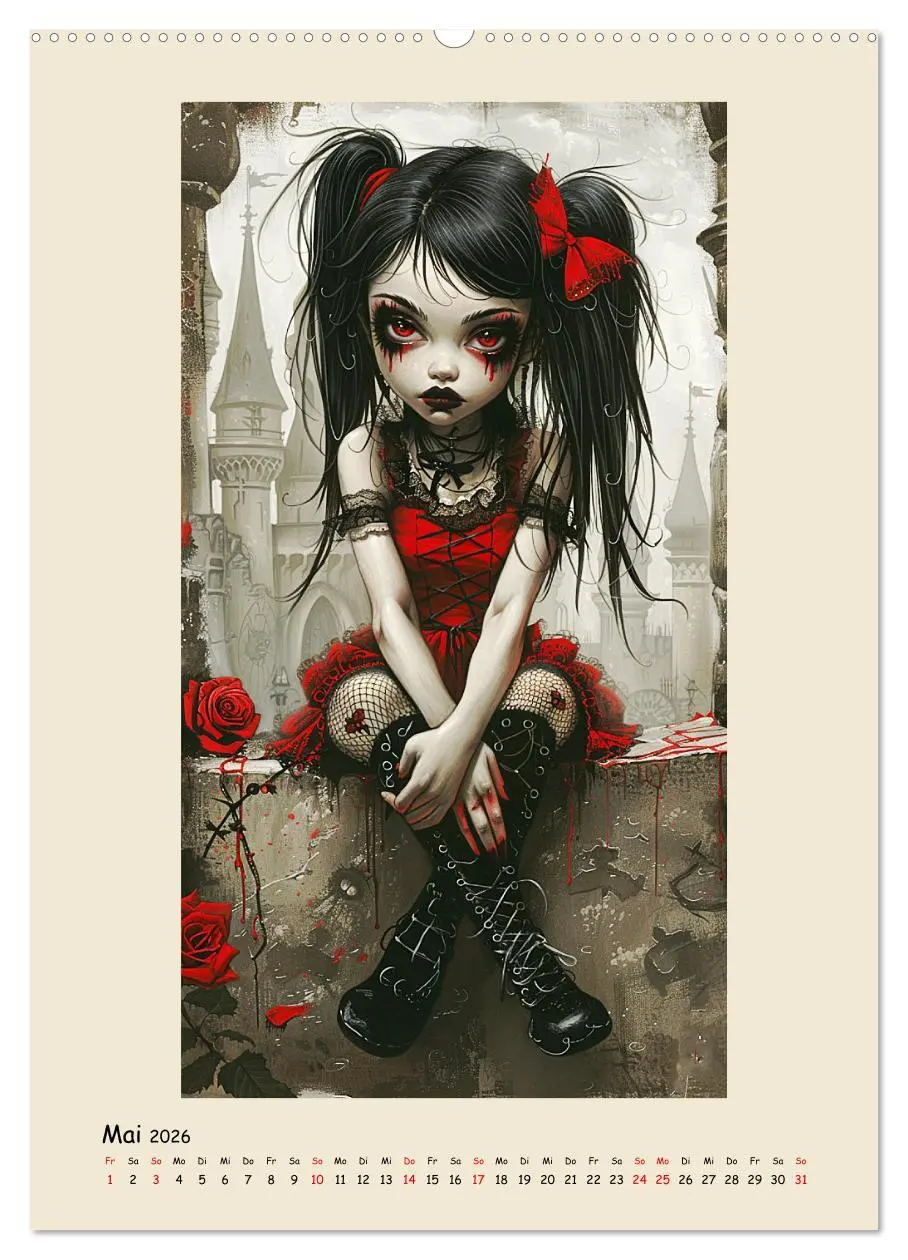 Bild: 9783516265194 | Gothic-Girls. Bizzare Comic-Art (hochwertiger Premium Wandkalender...